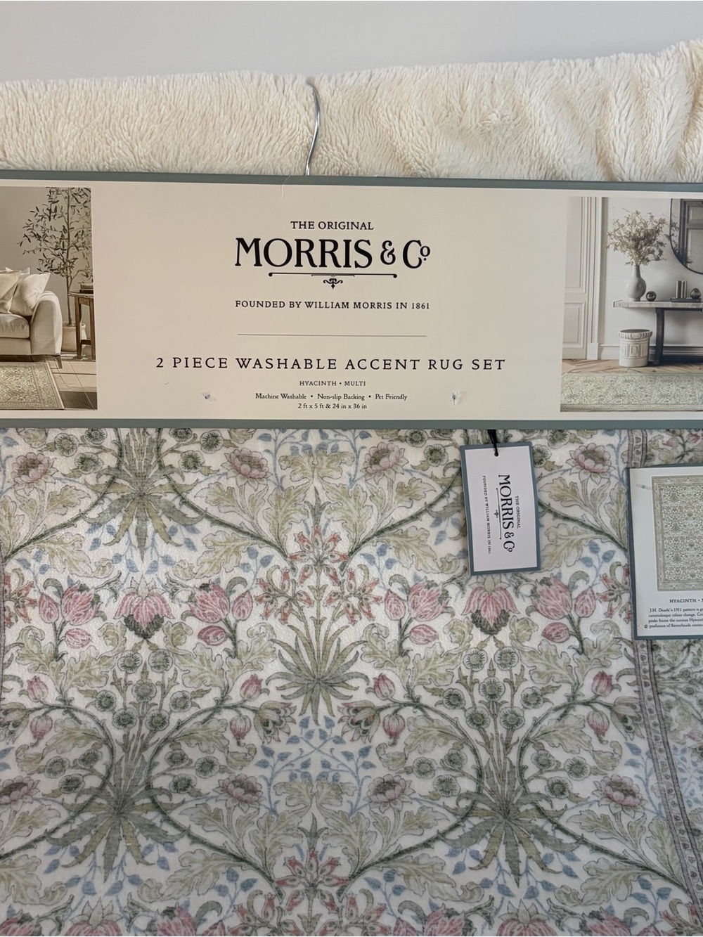 NWT MORRIS & Co. Hyacinth Accent Rugs Multi Floral S/2